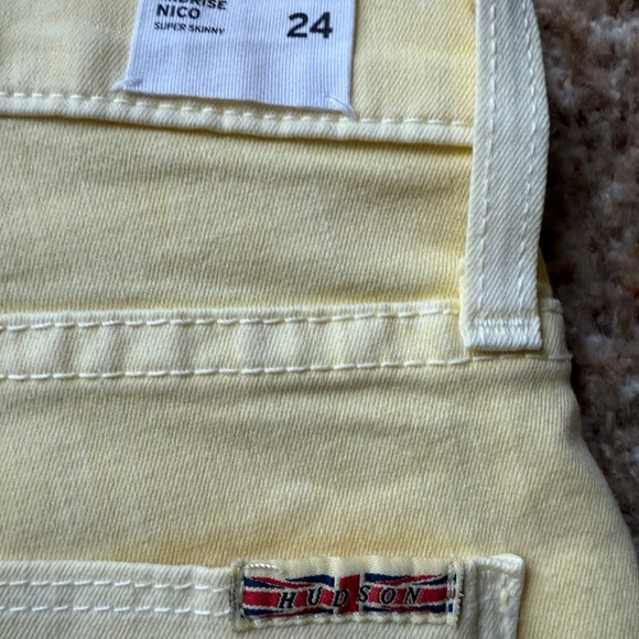 Hudson Nico Super Skinny Midrise Jeans yellow size 24 - Picture 5 of 6